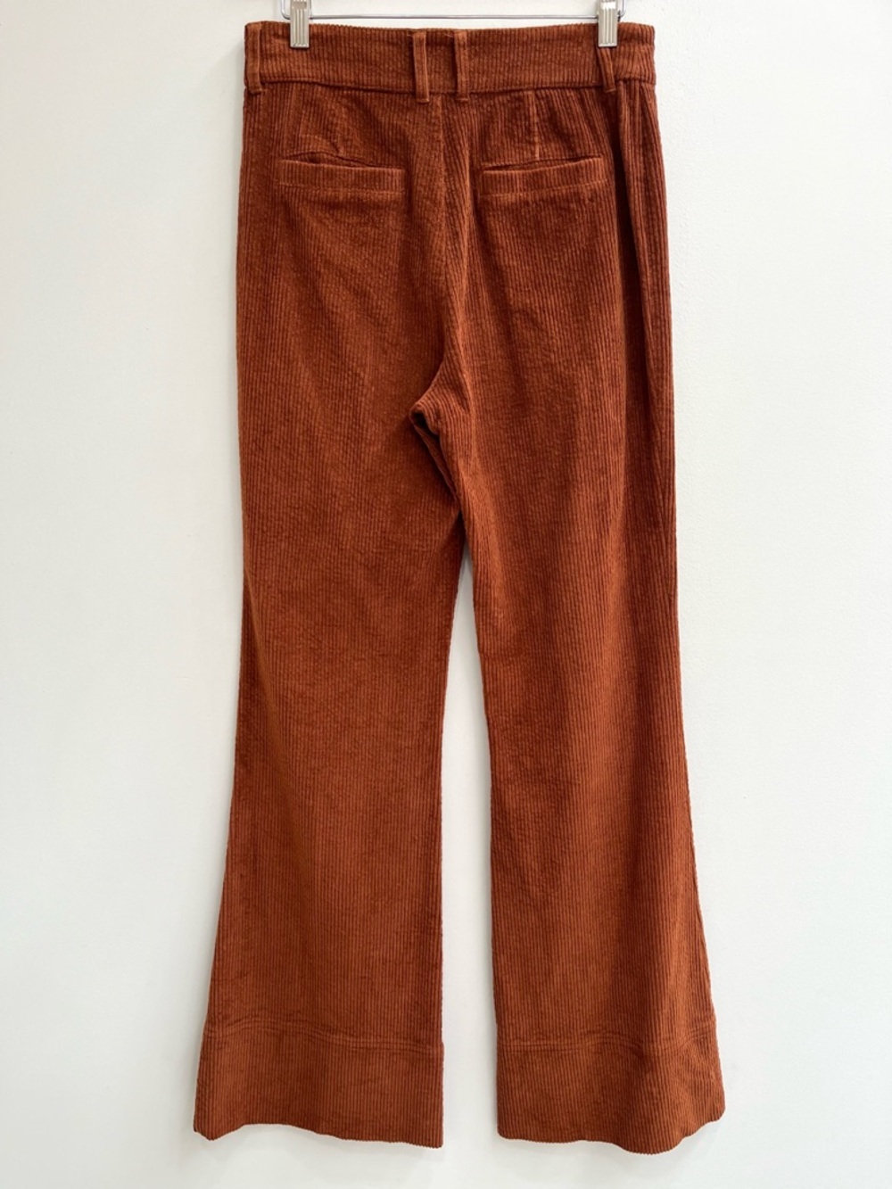 Faherty Phoebe Corduroy Flare Pants High Rise Front Patch Pocket Trousers 27 - Picture 2 of 14